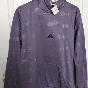 Adidas Men's Lavender Logo Hoodie